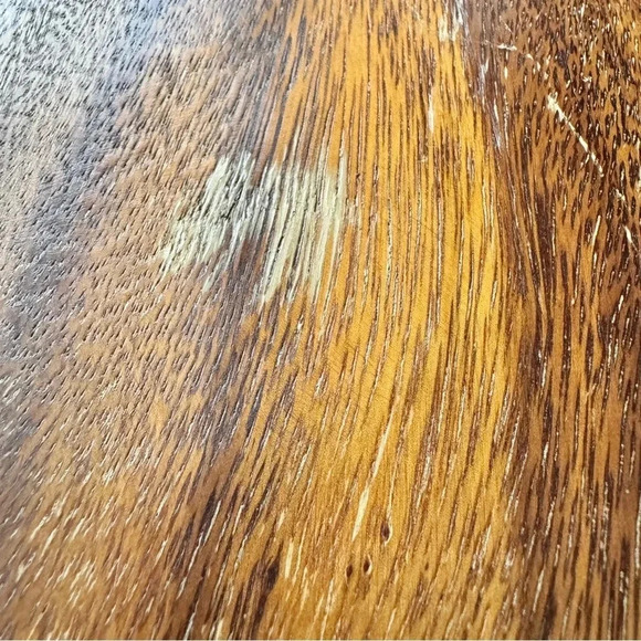 Vintage Extra Large Hexagon Scalloped Edge Carved Wooden Bowl - Picture 7 of 14